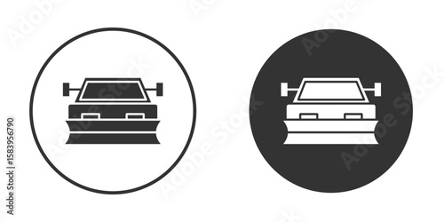 Snowplow icon simple solid style concept. Clipart vectors