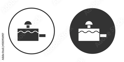 Sewerage tank icon simple solid style concept. Clipart vectors