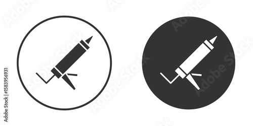 Sealants gun icon simple solid style concept. Clipart vectors