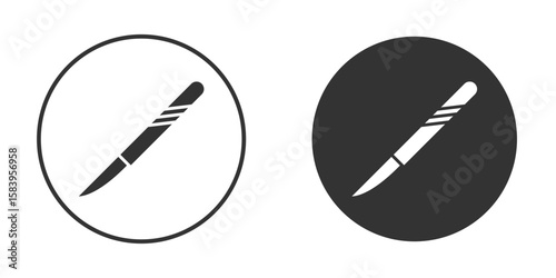 Scalpel icon simple solid style concept. Clipart vectors