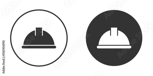 Safety helmet icon simple solid style concept. Clipart vectors