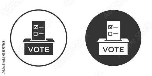 Referendum icon simple solid style concept. Clipart vectors