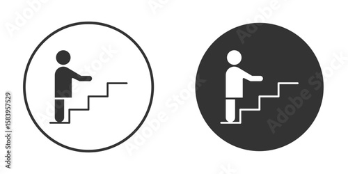 People Climbing icon simple solid style concept. Clipart vectors