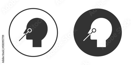 Nasal swab icon simple solid style concept. Clipart vectors