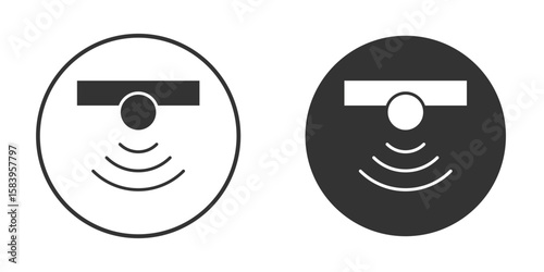 Motion sensor icon simple solid style concept. Clipart vectors