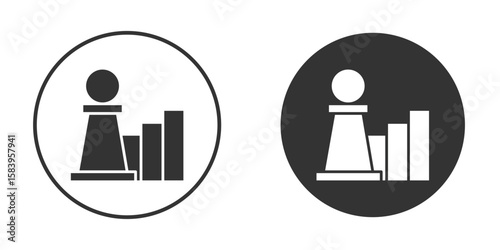 Marketing strategy icon simple solid style concept. Clipart vectors