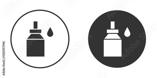 Massage oil icon simple solid style concept. Clipart vectors