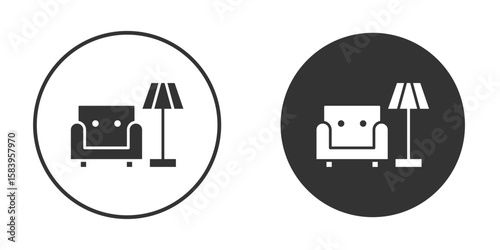 Lounge icon simple solid style concept. Clipart vectors