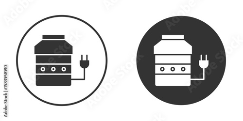 Garbage disposal icon simple solid style concept. Clipart vectors