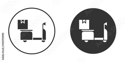 Food delivery icon simple solid style concept. Clipart vectors