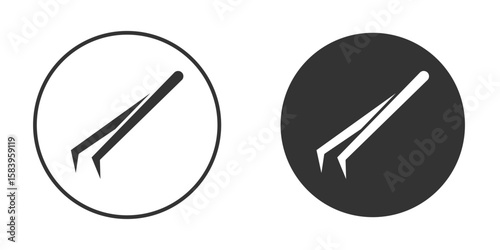 Eyebrow tweezers icon simple solid style concept. Clipart vectors