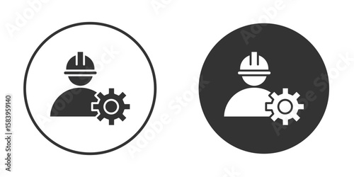 Engineer icon simple solid style concept. Clipart vectors