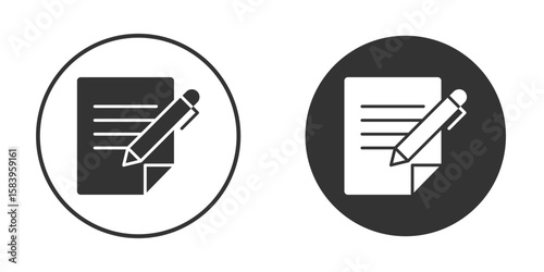 Electronic signature icon simple solid style concept. Clipart vectors
