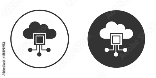 edge computing icon simple solid style concept. Clipart vectors
