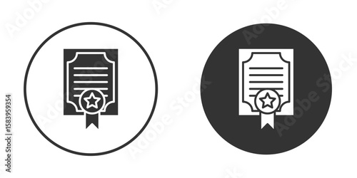 Diploma icon simple solid style concept. Clipart vectors