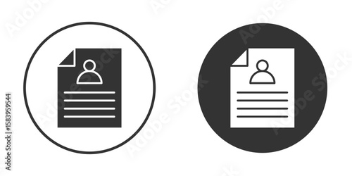 Curriculum icon simple solid style concept. Clipart vectors