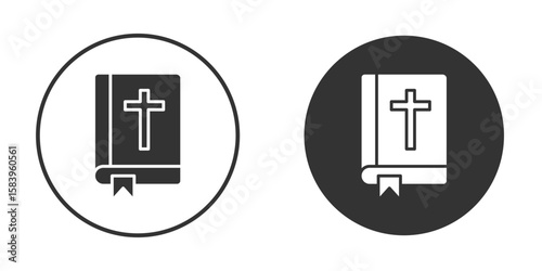 Bible icon simple solid style concept. Clipart vectors
