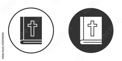 Bible icon simple solid style concept. Clipart vectors