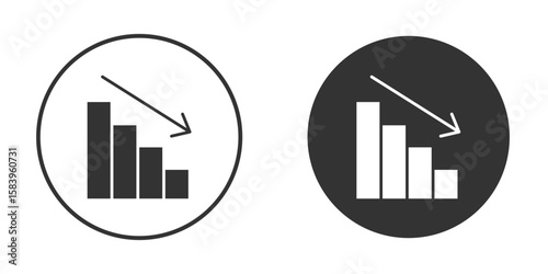 Attrition icon simple solid style concept. Clipart vectors