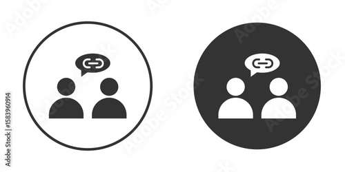 Affiliate link icon simple solid style concept. Clipart vectors