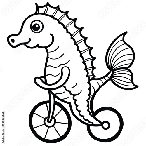 see under water fish line art coloring fish