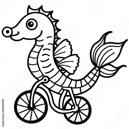 see under water fish line art coloring fish