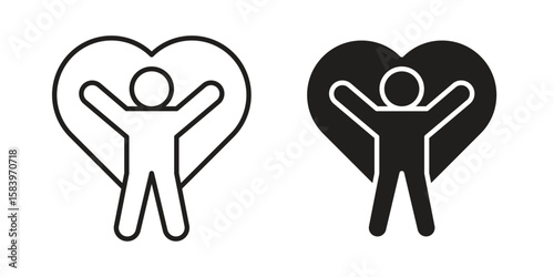 Wellness icon set line art and glyph design. Eps10