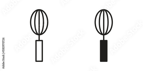 Whisk icon set line art and glyph design. Eps10