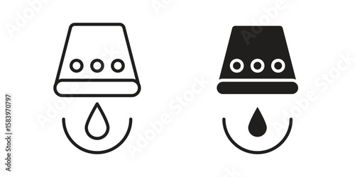 Water sensor icon set line art and glyph design. Eps10