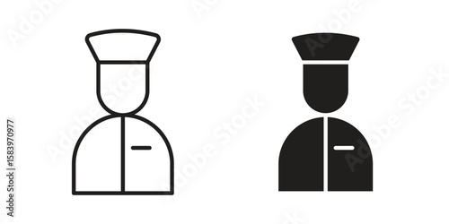 Valet icon set line art and glyph design. Eps10