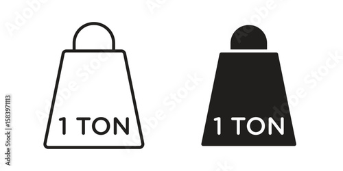 Tonne icon set line art and glyph design. Eps10