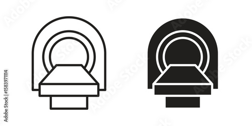 Tomography icon set line art and glyph design. Eps10