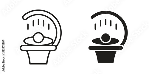 Solarium icon set line art and glyph design. Eps10