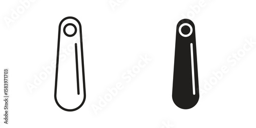 Shoehorn icon set line art and glyph design. Eps10