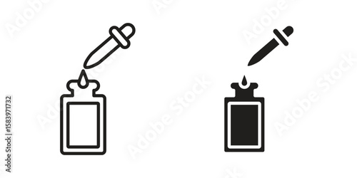 Serum icon set line art and glyph design. Eps10