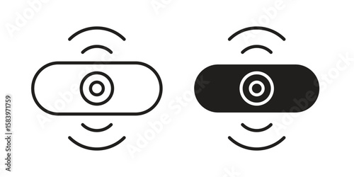 Sensor icon set line art and glyph design. Eps10