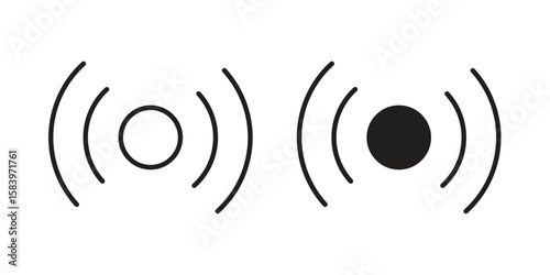 Sensor icon set line art and glyph design. Eps10