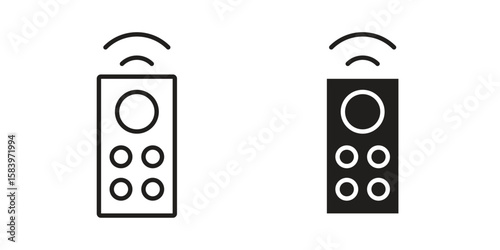 Remote control icon set line art and glyph design. Eps10