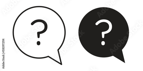 Question icon set line art and glyph design. Eps10