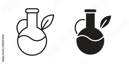 Massage oil icon set line art and glyph design. Eps10