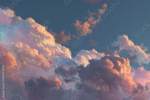 Picturesque sunset clouds . generative ai