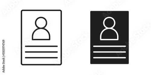 Curriculum icon set line art and glyph design. Eps10