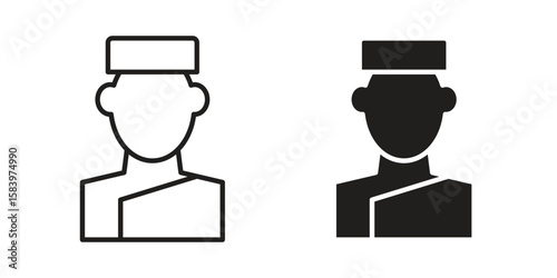 Concierge icon set line art and glyph design. Eps10