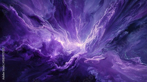 Abstract, swirling, purple nebula