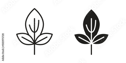 Basil icon set line art and glyph design. Eps10