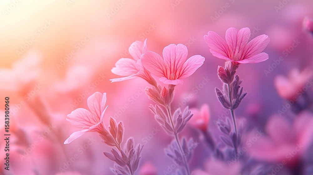 Fototapeta premium Soft Blurred Purple to Blue Gradient, Pastel Abstract Background with Bokeh Light.