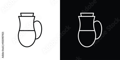 Vinegar icon simple vector pictogram. black and white icon concept