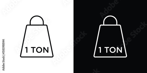 Tonne icon simple vector pictogram. black and white icon concept
