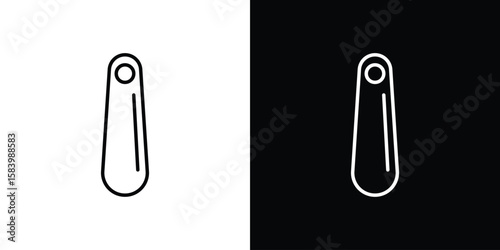 Shoehorn icon simple vector pictogram. black and white icon concept