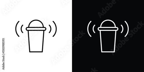Shaker icon simple vector pictogram. black and white icon concept